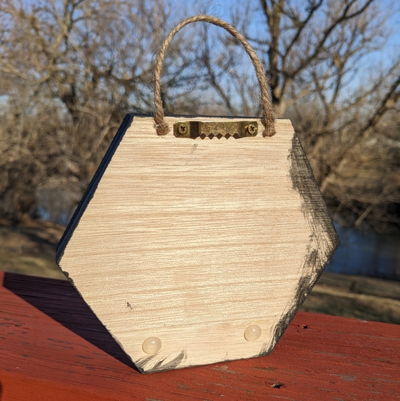 ๐ดSOLD๐ด Beach Palm Trees Wall Hanging Handmade Art Ocean Shadow Box Wood Canvas - Picture 8 of 9